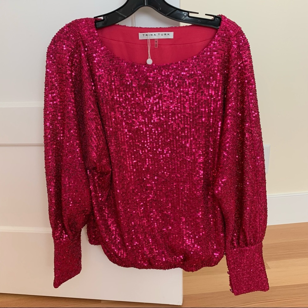 🌟Trina Turk Sprite Sequin Top!  New! Host Pick!!!!🌟